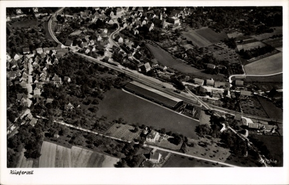 Postcard Kupferzell in Württemberg, aerial photograph