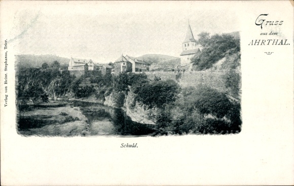 Postcard Schuld an der Ahr, general view, Ahrthal