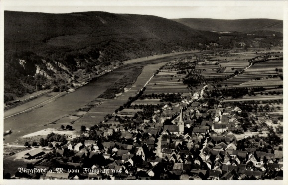 Postcard Bürgstadt in Lower Franconia, aerial photograph
