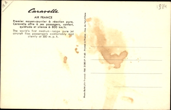 PC French passenger plane, Air France, Caravelle