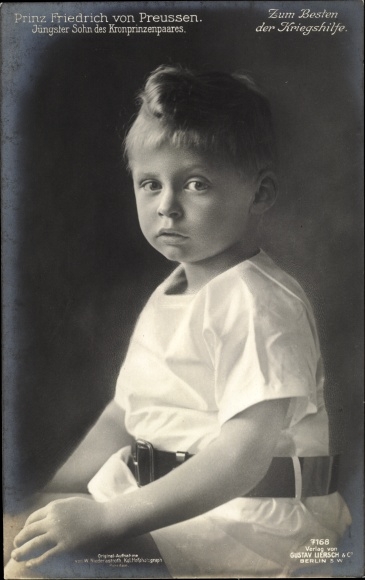 Ak Prinz Friedrich von Preußen, Portrait