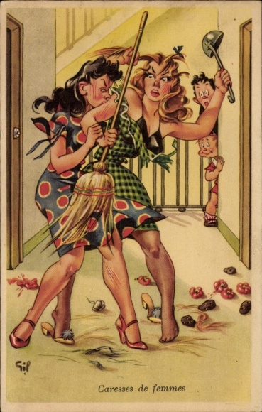 Artysta KP Gil, Caresses de femmes, Humor