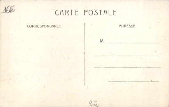 Postcard Courbevoie Hauts de Seine, Boulevard Bineau, trams, pedestrians, trees