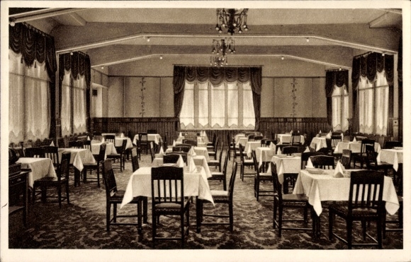 Ak Oberhof im Thüringer Wald, Speisesaal, Heinrich Lorenz Stiftung