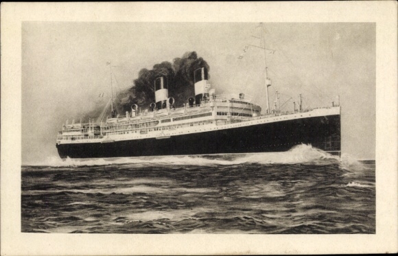 Postcard steamer Dvilio, Navigazione Generale Italiana, NGI
