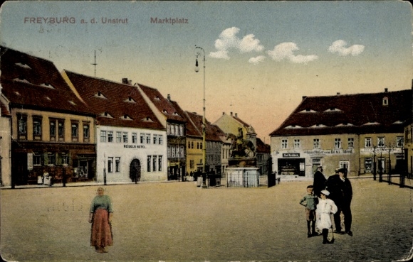 Ak Freyburg an der Unstrut, Marktplatz
