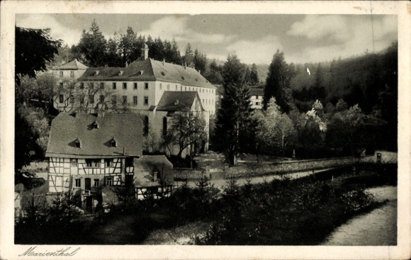 Postcard Marienthal Seelbach near Hamm on the Sieg Westerwald, partial view