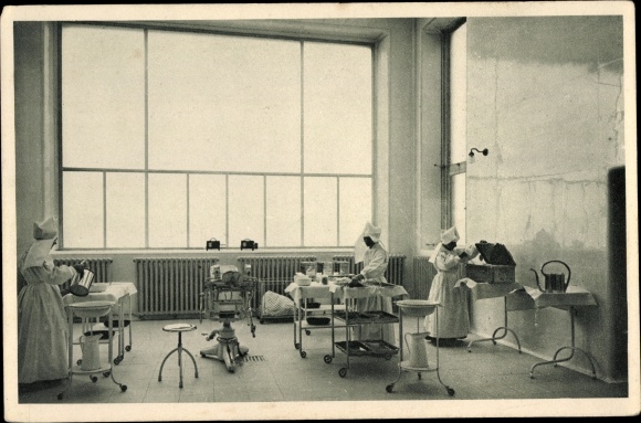 Ak Schwabing München Bayern, Krankenhaus, Operationssaal