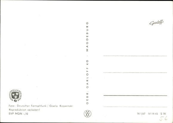 Ak Unser Sandmännchen als Fallschirmspringer, DDR Deutscher Fernsehfunk