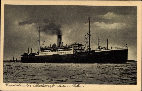 Ak stoomschip Antonio Delfino, HSDG