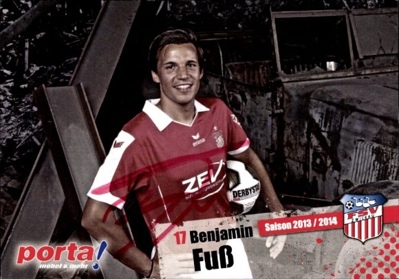 Autogrammkarte Fußballer Benjamin Fuß, FSV Zwickau, Autogramm