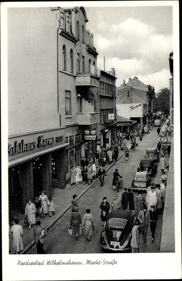 Postcard Wilhelmshaven in Lower Saxony, Lichthaus Harms, Markt Strasse