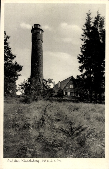 Postcard Kreuztal in Westphalia, On the Kindelsberg