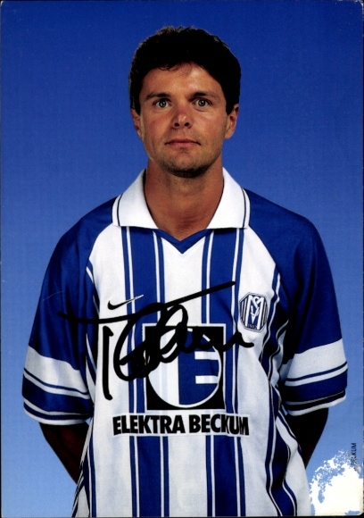 Autograph card footballer Robert Thoben, SV Meppen, autograph