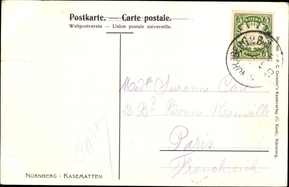 KP artysty Kley, Heinrich, Norymberga w Środkowej Frankonii, Bawaria, kazamaty