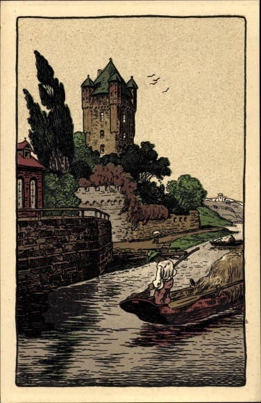 Lithography PC Eltville am Rhein Hessen, Burg Eltville