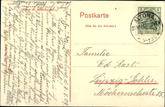 Postcard Hamburg Altona Klein Flottbek, Kleiner Flottbeker Park