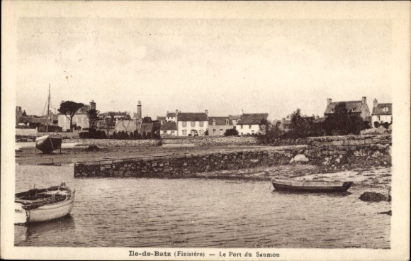 Postcard Île de Batz Finistere, Le Port du Saumon