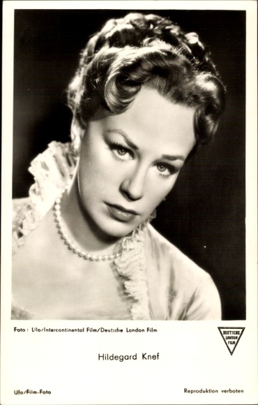 Postcard actress Hildegard Knef, portrait
