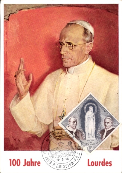 Künstler Ak Terhorst, Bernd, Papst Pius XII., Eugenio Maria Giuseppe Giovanni Pacelli
