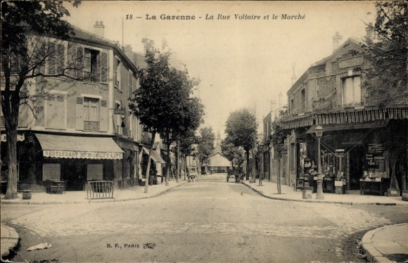 PC La Garenne Colombes Hauts de Seine, street La Rue Voltaire, market, BF Paris