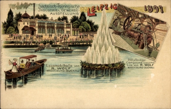 lito Leipzig, Saksońsko-Turyńska Wystawa Przemysłowo-Handlowa 1897, Hala Lokomobilna R. Wolf