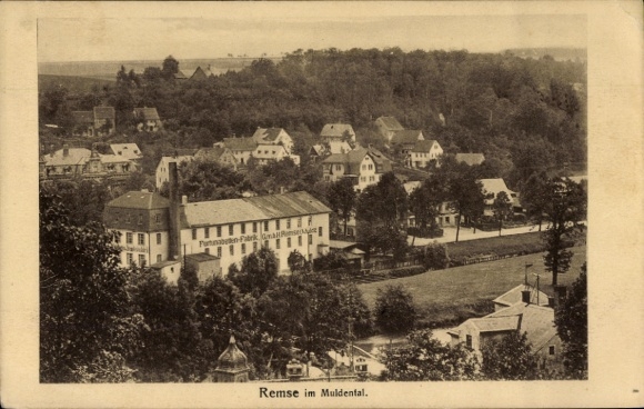 Postcard Remse an der Mulde, view of Muldental, houses, landscape