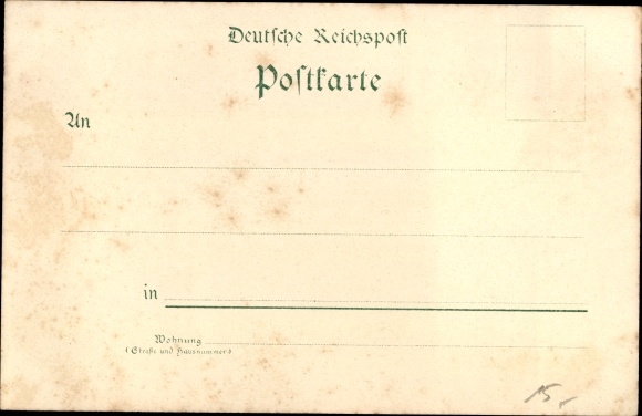 Litho Linz am Rhein, Katholische Kirche, Markt, Blick auf den Ort