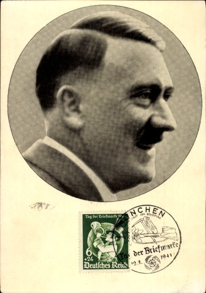 Postcard Führer and Reich Chancellor Adolf Hitler, Men of the Time 91