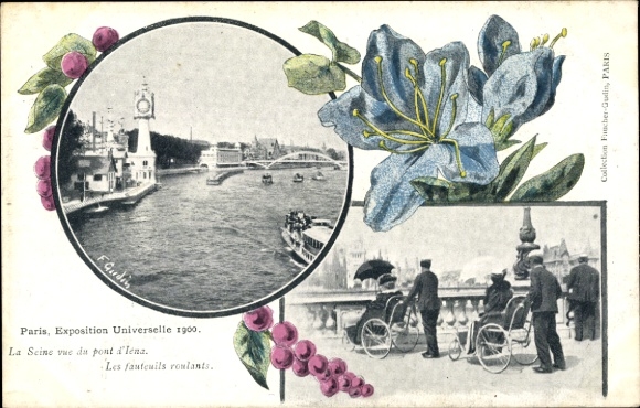 CPA Paris, Exposition Universelle 1900, Seine, Pont d'Iena