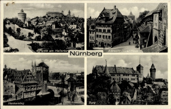 KP Norymberga w Środkowej Frankonii, Dom Albrechta Dürera, Most Kata, Zamek, Hallertor