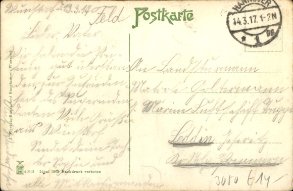 Postcard Wunstorf in Lower Saxony, superintendent