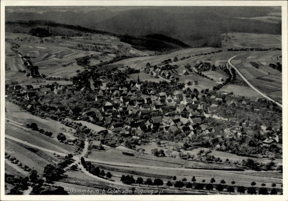Postcard Stammheim Calw in the Black Forest, aerial photograph