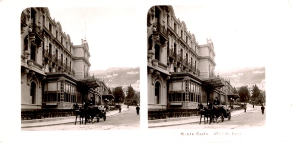 Stereo Photo Monte Carlo Monaco, Hotel de Paris