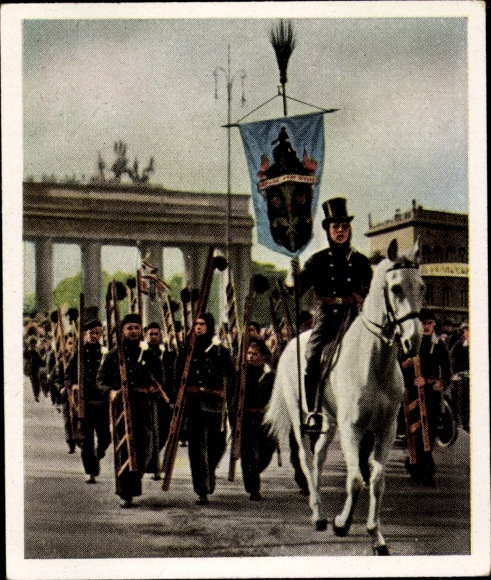 Sammelbild Die Nachkriegszeit Nr. 248, Okt. 1934 Ehrung des Handwerkes, Schornsteinfeger, Festzug