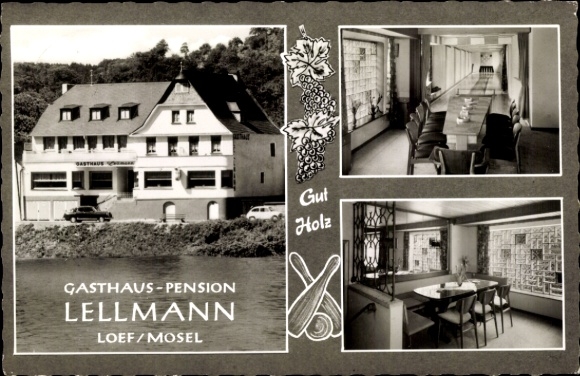 Postcard Löf Loef on the Mosel, Guesthouse-Pension Lellmann, Gut Holz