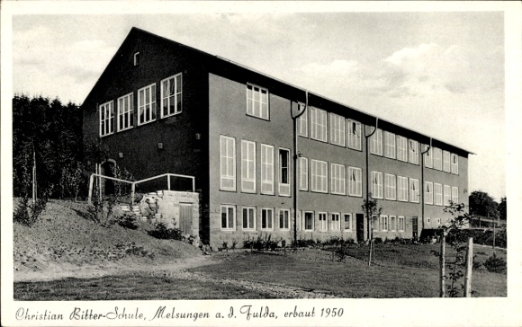Postcard Melsungen in Hesse, Christian Bitter School