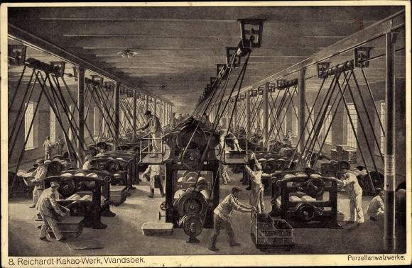 PC Hamburg Wandsbek, Reichardt cocoa factory, porcelain rolling mills, workers