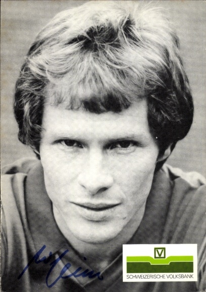 Photo footballer Walter Geisser, FC Basel, autograph
