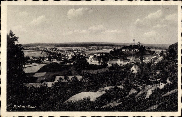 Postcard Kirkel in Saarland, view of the town