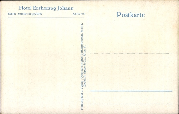 KP Semmering w Dolnej Austrii, Hotel Erzherzog Johann zimą