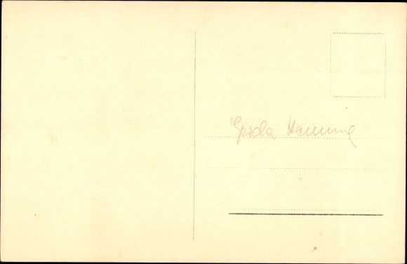 Postcard actress Maria Andergast, portrait, autograph