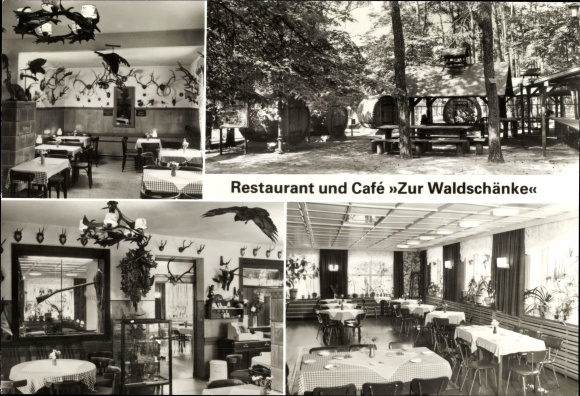 Postcard Wandlitz in Brandenburg, Restaurant and Cafe Zur Waldschänke