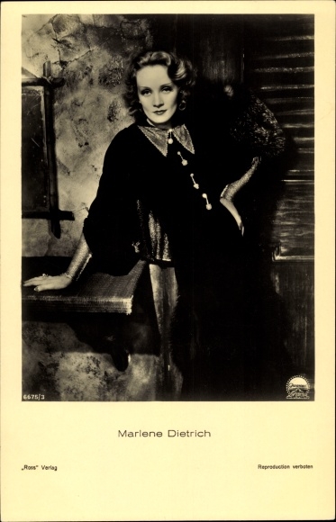 Actrice Marlene Dietrich, portret, Ross Verlag 6675/3