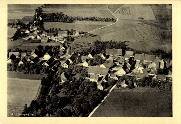 Ak Allmannsweiler in Württemberg, luchtfoto