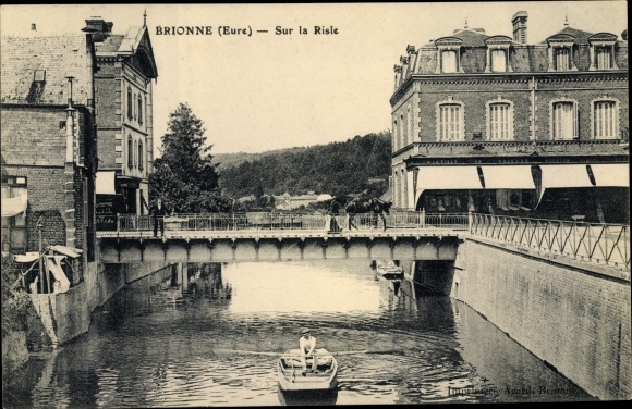 Postcard Brionne Eure, Sur la Risle