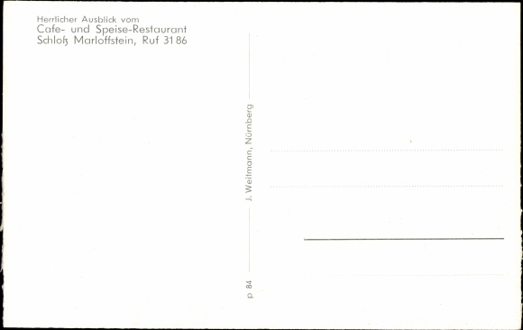 Postcard Erlangen in Middle Franconia Bavaria, Marloffstein Castle, place