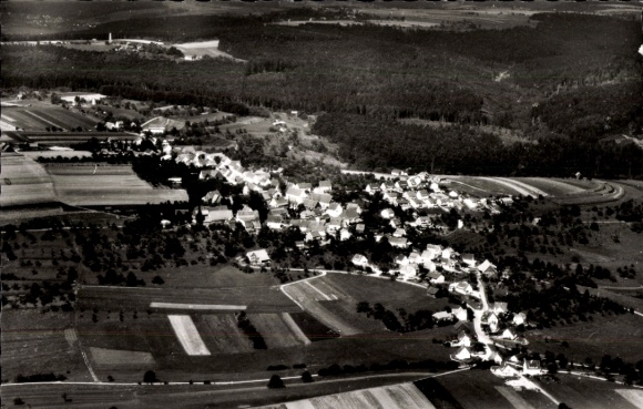 Postcard Börtlingen in Württemberg, aerial photograph