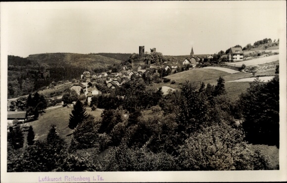 Postcard Reifenberg Schmitten in the Taunus Hesse, panorama, castle ruins