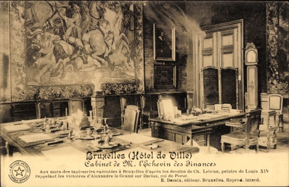 CPA Bruxelles Bruxelles, Hotel de Ville, Cabinet de M. l'Echevin des Finances